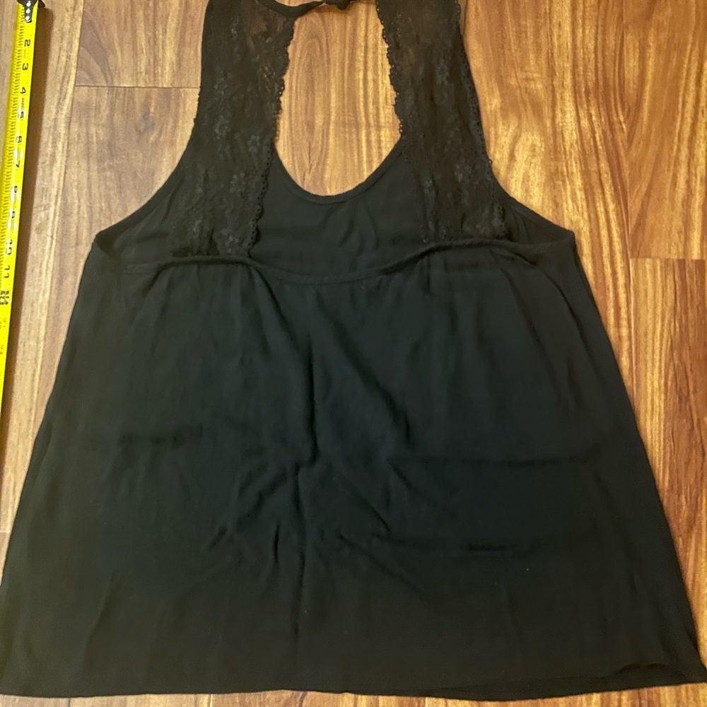 Valette Strappy Lace super soft Elegant Black Top with Lace Accents